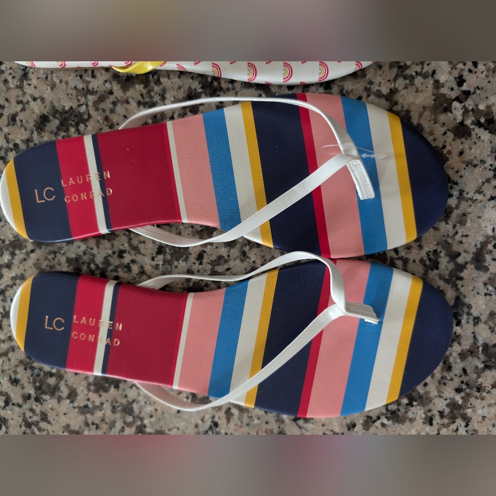 Lauren Conrad Colorful Flip Flops (2) - Picture 2 of 8